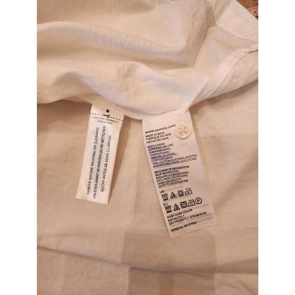 Tommy Hilfiger NWT cotton ruffle front sleeveless dress size medium - Picture 9 of 9